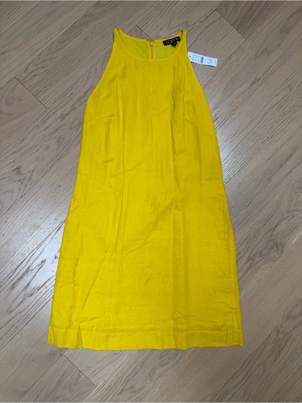 J. Crew Linen Yellow Mini Dress